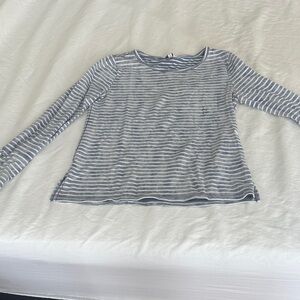 Lucky Brand Blue and White Striped Top